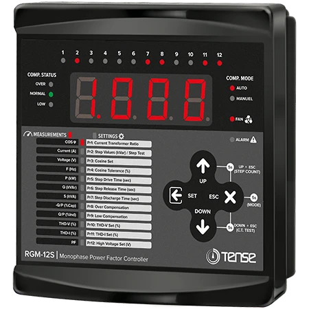 12-level reactive power regulator with LED screen