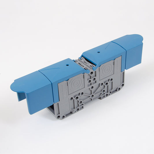 ONKA 120mm2 M10 Connector for screw terminal rail for DIN rail with protective cover, blue, 1030076