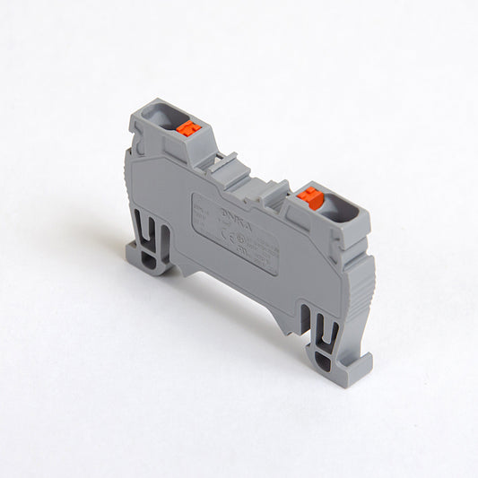 ONKA 4mm2 connector for spring guide terminal block terminal block for 2-wire DIN rail gray, 1020024