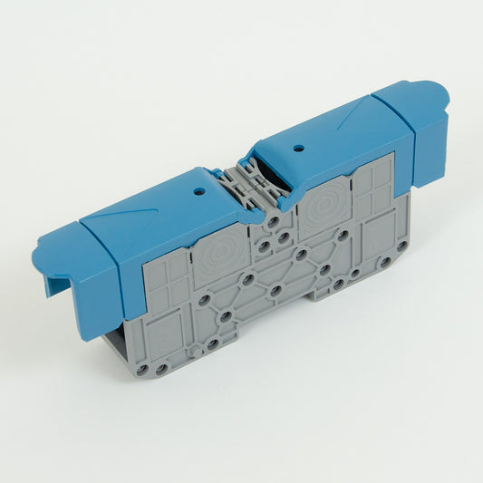 ONKA 95mm2 M8 Connector for screw terminal rail for DIN rail with protective cover, blue, 1030062