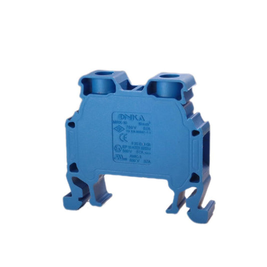 ONKA 10mm2 Connector for screw rail terminal block terminal for 2-wire DIN rail blue, 1010045