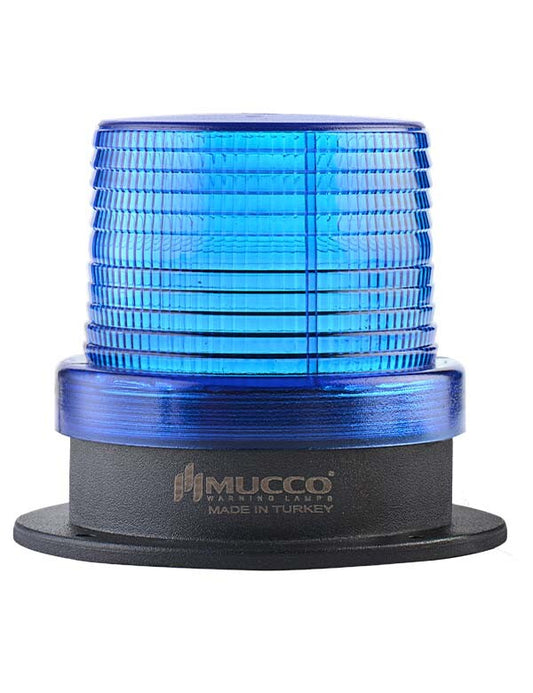 MUCCO SNT-915-B-4 diameter 90 5 lighting modes 10 melodic SMD LEDs with buzzer 12-24V AC/DC blue roof lamp