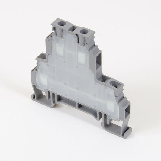 ONKA 4mm2, 2 levels Connector for screw rail terminal block terminal for 4-wire DIN rail gray, 1010368