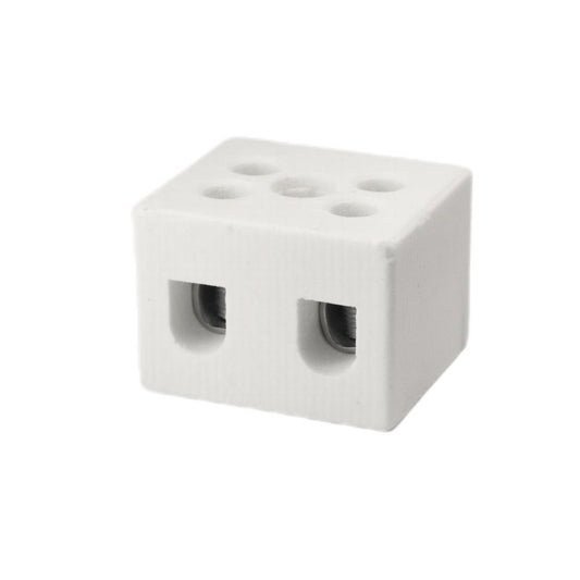 ONKA 0.75-1.5 mm2 / 2-wire connector in steatite / ceramic / porcelain - PORCELAIN TERMINAL BLOCK, 1070001