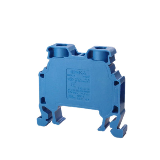 ONKA 6mm2 Connector for screw rail terminal block terminal for 2-wire DIN rail blue, 1010035