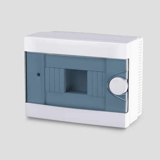 ARS Modular switchboard 2-6 MOD (6 fuses), wall-mounted electrical cabinet, plastic, transparent door IP40, 341212