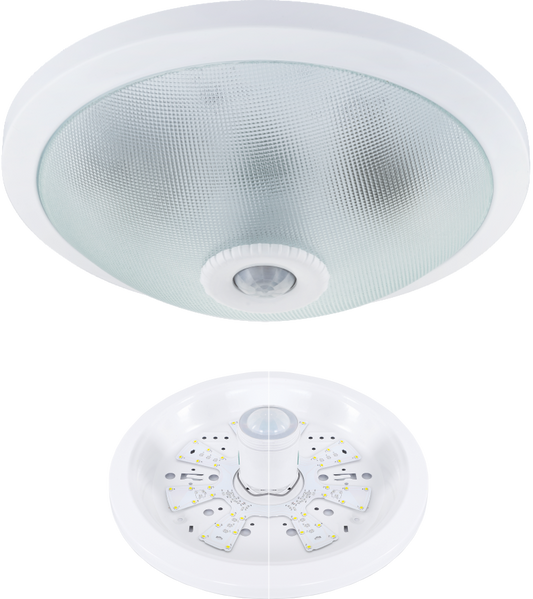 LED ceiling light 18W with PIR motion sensor Round device with IR sensor