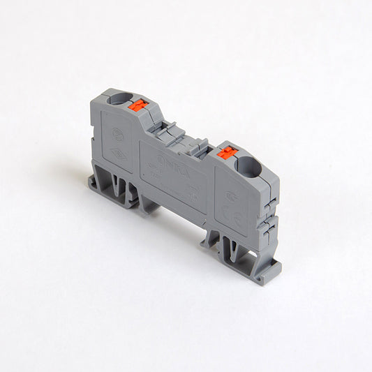 ONKA 6mm2 spring connector for terminal block rail terminal block for 2-wire DIN rail gray, 1020034