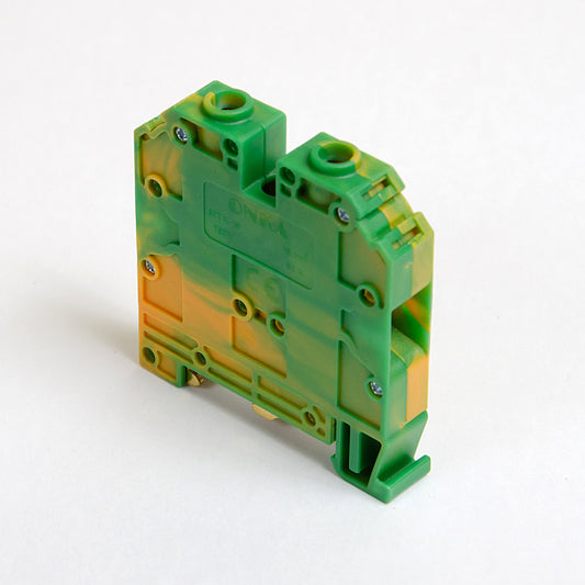 ONKA 35mm2 PE Connector for screw rail terminal block terminal for 2-wire DIN rail gray, 1010225