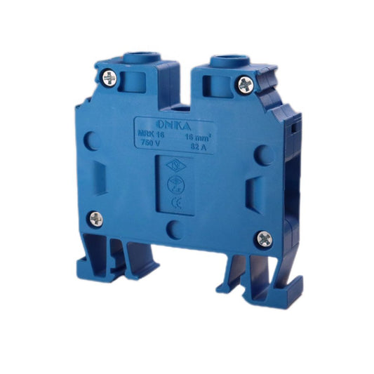 ONKA 16mm2 Connector for screw rail terminal block clamp for 2-wire DIN rail blue, 1010055