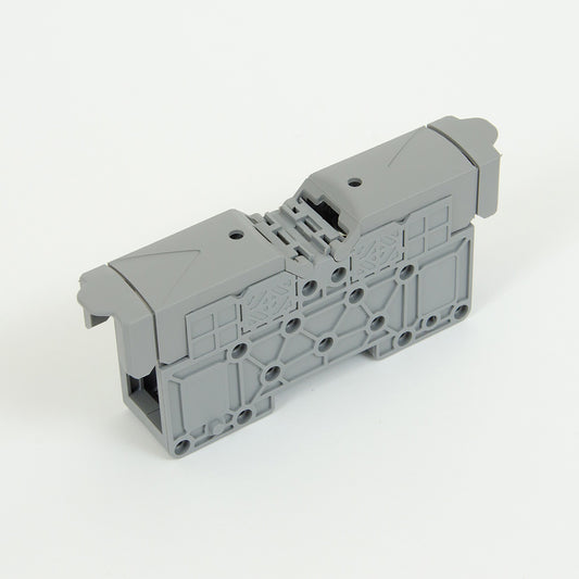 ONKA 50mm2 M8 Connector for terminal block screw rail for DIN rail with protective cover, gray, 1030031