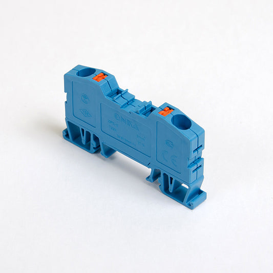 ONKA 6mm2 spring connector for DIN rail 2-wire terminal blue, 1020037