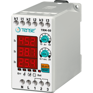 Digital overcurrent relay with 3×3 digit LED display TRM-50