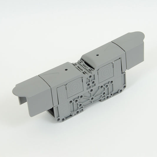 ONKA 150mm2 M12 Connector for screw terminal strip for DIN rail with protective cover, gray, 1030088