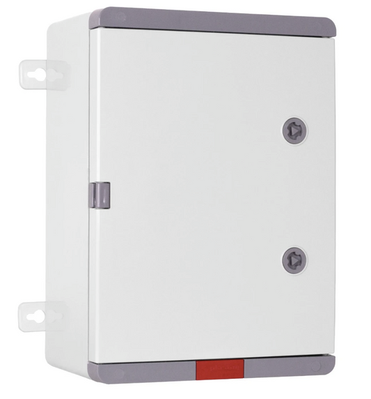 Plastic box IP 67, with gray door, 350x250x150 mm