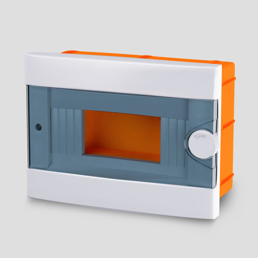 ARS Modular switchboard 9 MOD (9 fuses), recessed plastic electrical panel, transparent door IP40, 341215