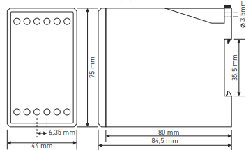 Digital overcurrent relay with 3×3 digit LED display TRM-300