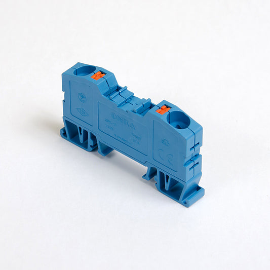 ONKA 10mm2 spring connector for DIN rail 2-wire blue terminal, 1020047