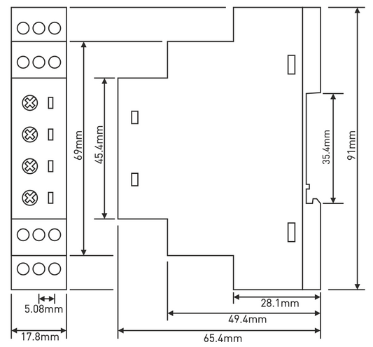 Reverse cyclic timer relay 230V AC