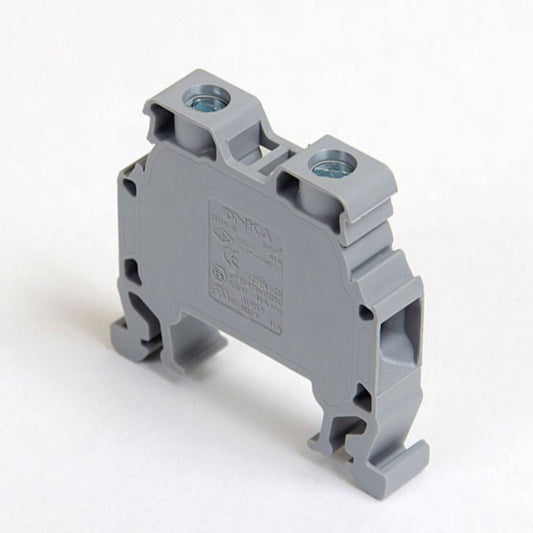 ONKA 6mm2 Connector for screw rail terminal block terminal for 2-wire DIN rail gray, 1010032