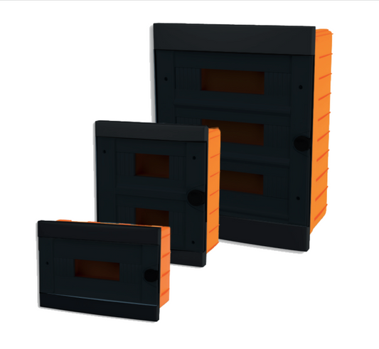 ARS Modular switchboard 36 MOD (36 fuses 3x12), built-in plastic electrical cabinet, transparent door IP40, 347417