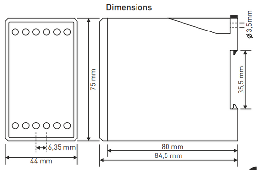 Digital overcurrent relay with 3×3 digit LED display TRM-100