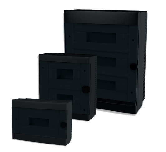 ARS Modular switchboard 16 MOD (16 fuses, 2x8), wall-mounted electrical cabinet, plastic, transparent door IP40, 342597