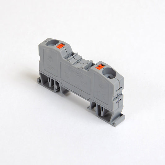 ONKA 10mm2 connector for spring guide terminal block terminal block for 2-wire DIN rail gray, 1020044