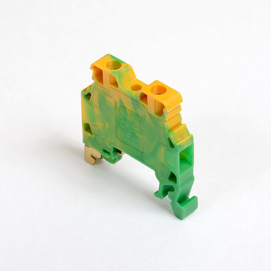 ONKA 4mm2 PE Connector for screw rail terminal block terminal for 2-wire DIN rail gray, 1010220