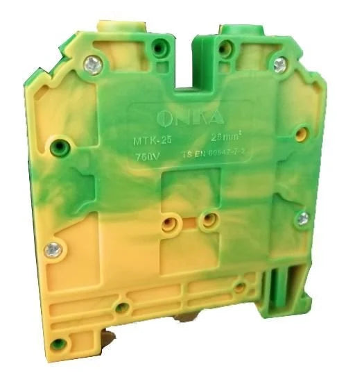 ONKA 16mm2 PE Connector for screw terminal strip terminal for 2-wire DIN rail gray, 1010223