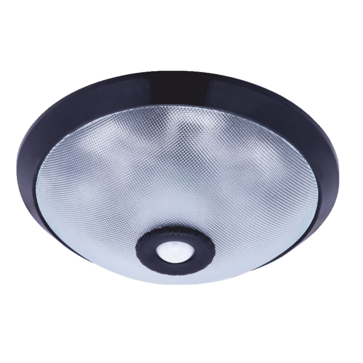 Black ceiling light with PIR motion sensor / Device with IR sensor (2xE27)