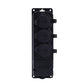 Triple "rubber" socket black with hermetic cover IP44 250V, 16A, SCHUKO 2P+Z, 3KMP-F, Bylion