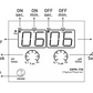 Asymmetric LED display 2×2 for panel/door mounting 230VAC