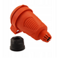 Orange rubber waterproof socket IP54 with flap 16A 250V French type (Pin) RDP-O-E Bylion