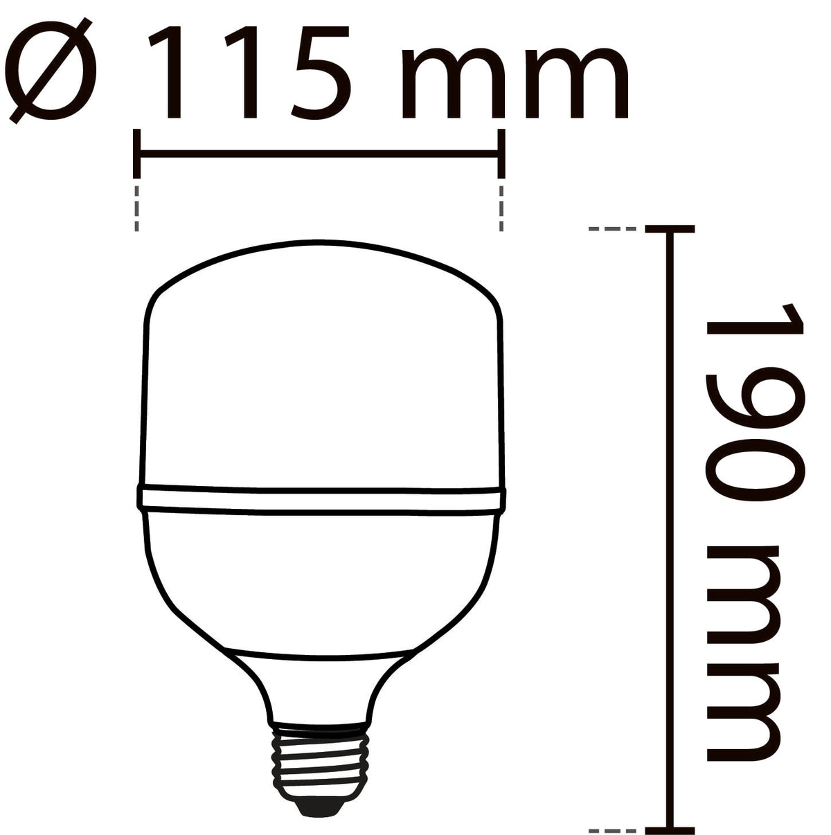 NOAS 40W (300W) LED Bulb type TORCH, warm white / 3200K, 3600 Lm, YL95-4002