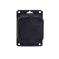Plug with pin, French type E (Pin), black "rubber" for surface 250V, 16A, IP44, 2P+Z, 1KMP-E, Bylion