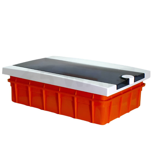 ARS Modular switchboard 12 MOD (12 fuses), recessed electrical cabinet in plastic, transparent door IP40, 341219