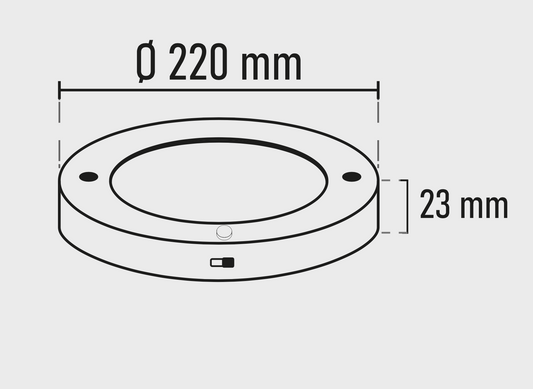 Slim LED Ceiling Light 20W with circular PIR motion sensor cold white / 6500K YL14-1810