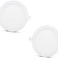 2 pieces slim LED panel cold white /6500K 15W / 1350Lm round recessed (power supply included) 6500K YL10-1500