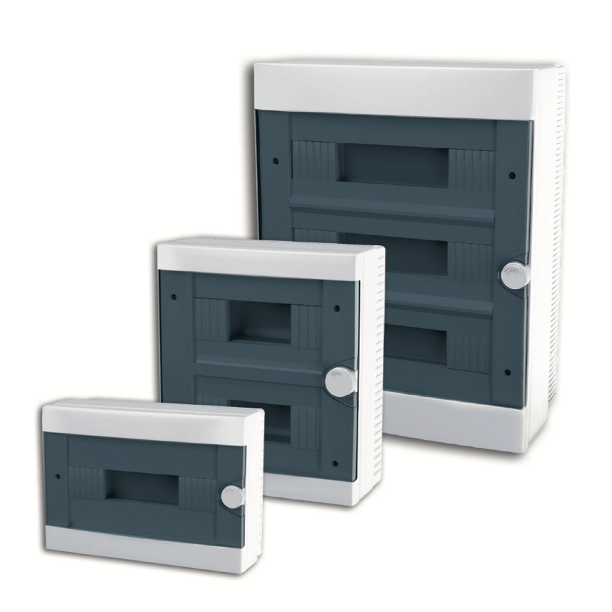 ARS Modular switchboard 12 MOD (12 fuses), wall electrical cabinet, plastic, transparent door IP40, 341218