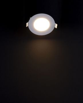 2 pezzi - pannello LED rotondo 3W / 270Lm bianco circolare da incasso (alimentatore incluso) 4000K YL10-0307