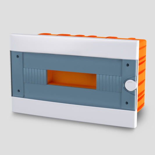 ARS Modular panel 16 MOD (16 fuses), built-in plastic electrical cabinet, transparent door IP40, 346125