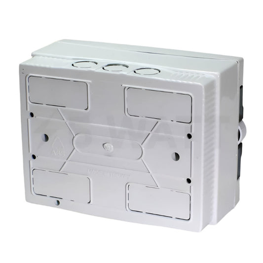 ARS Modular switchboard 9 MOD (9 fuses), wall-mounted electrical cabinet, plastic, transparent door IP40, 341214