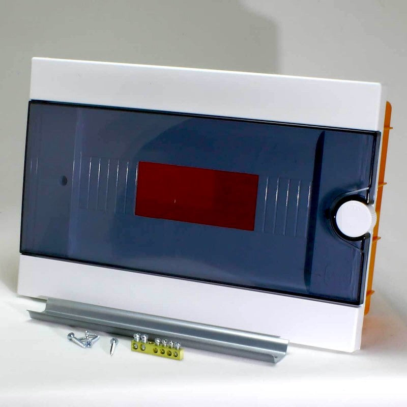 ARS Modular switchboard 2-6 MOD (2-6 fuses), flush-mounted plastic electrical panel, transparent door IP40, 341213