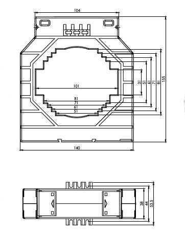 ONKA Current Transformer - CURRENT TRANSFORMER 2000/5A, 100MM, CLASS 0.5S, 30VA (TK10020005312 / 80011775)