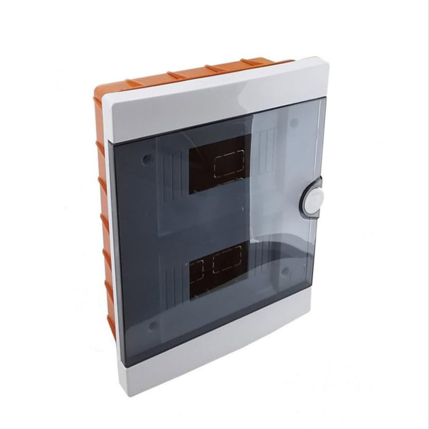 ARS Modular switchboard 16 MOD (16 fuses), recessed plastic electrical cabinet, transparent door IP40, 341206