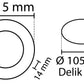 2 pieces - round LED panel 6W / 540Lm circular recessed white (power supply included) 4000K YL10-0607