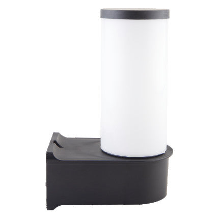 Wall lamp for outdoor garden, E27 25cm black plastic