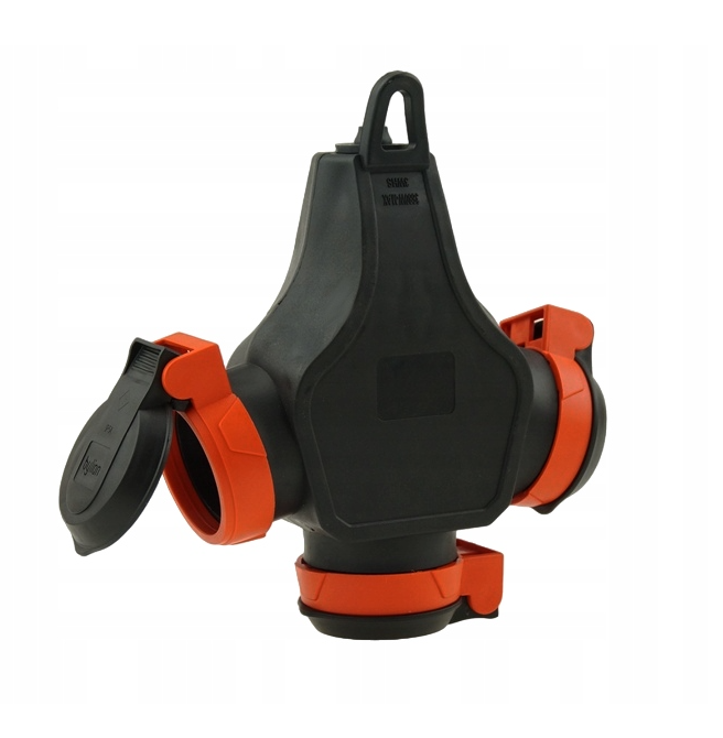 French type rubber T-branch with 3 sockets 3WHS-E