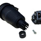 Black rubber sealed socket IP54 with door 2P+Z 16A 250V SCHUKO RDP-F Bylion